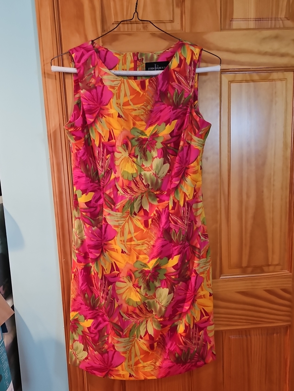 Sleeveless Floral Sheath Dress by John Roberts